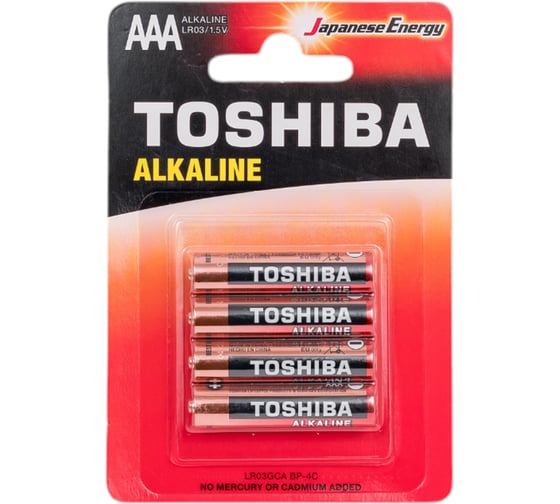 Батарейка TOSHIBA AAA LR03/4BL Alkaline комплект 4шт